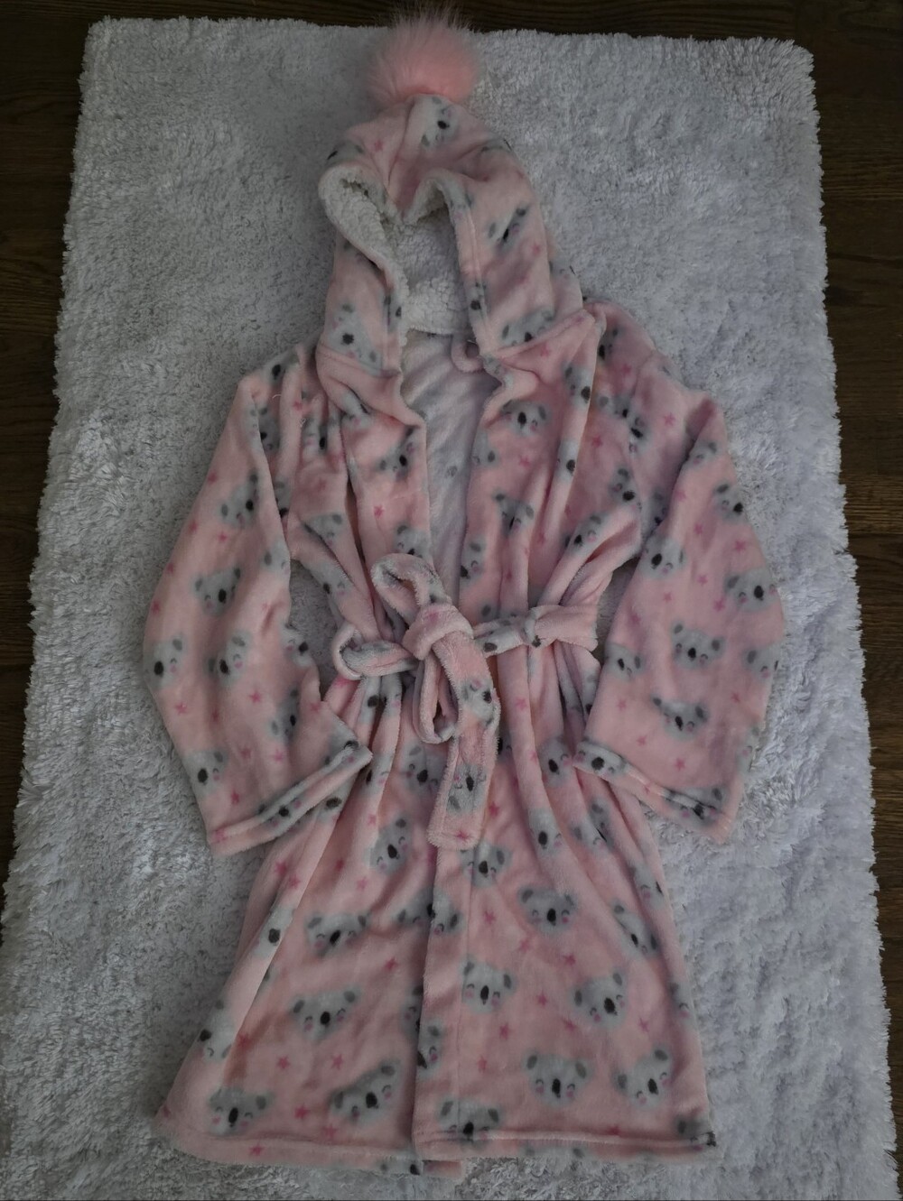 Girls Pink Plush Robe